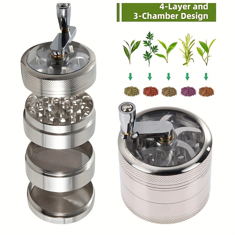 4-Layer Herb Grinder with 3-Chamber Design – Precision Grinding & Smooth Collection