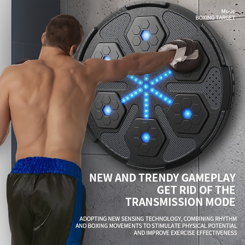 Smart Music Boxing Target – Interactive LED Punching Trainer for Fitness & Reflex Training