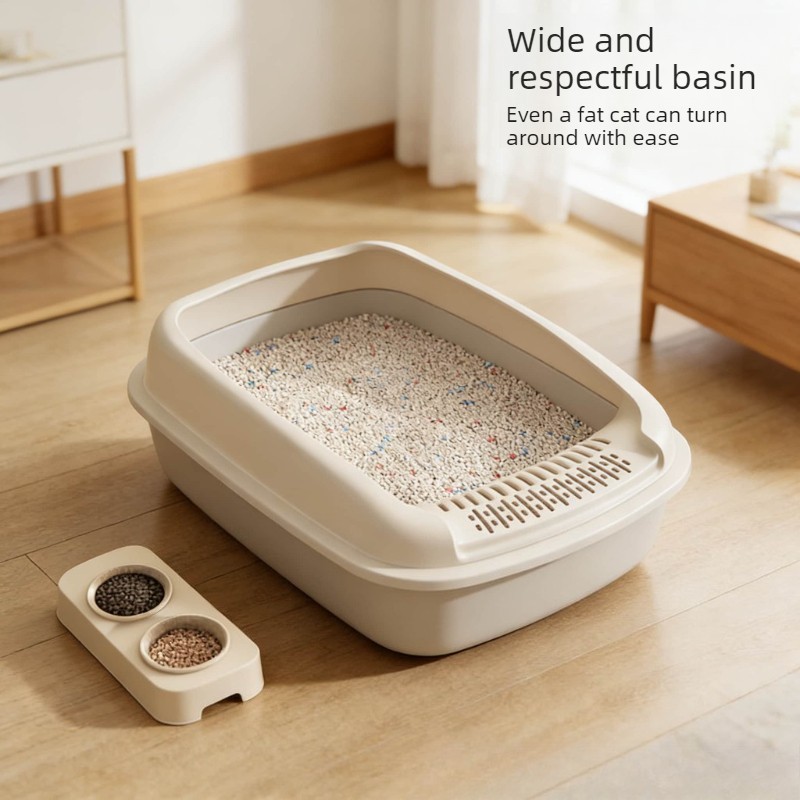 Wide Open Cat Litter Box – Spacious, Comfortable & Easy-to-Clean Design