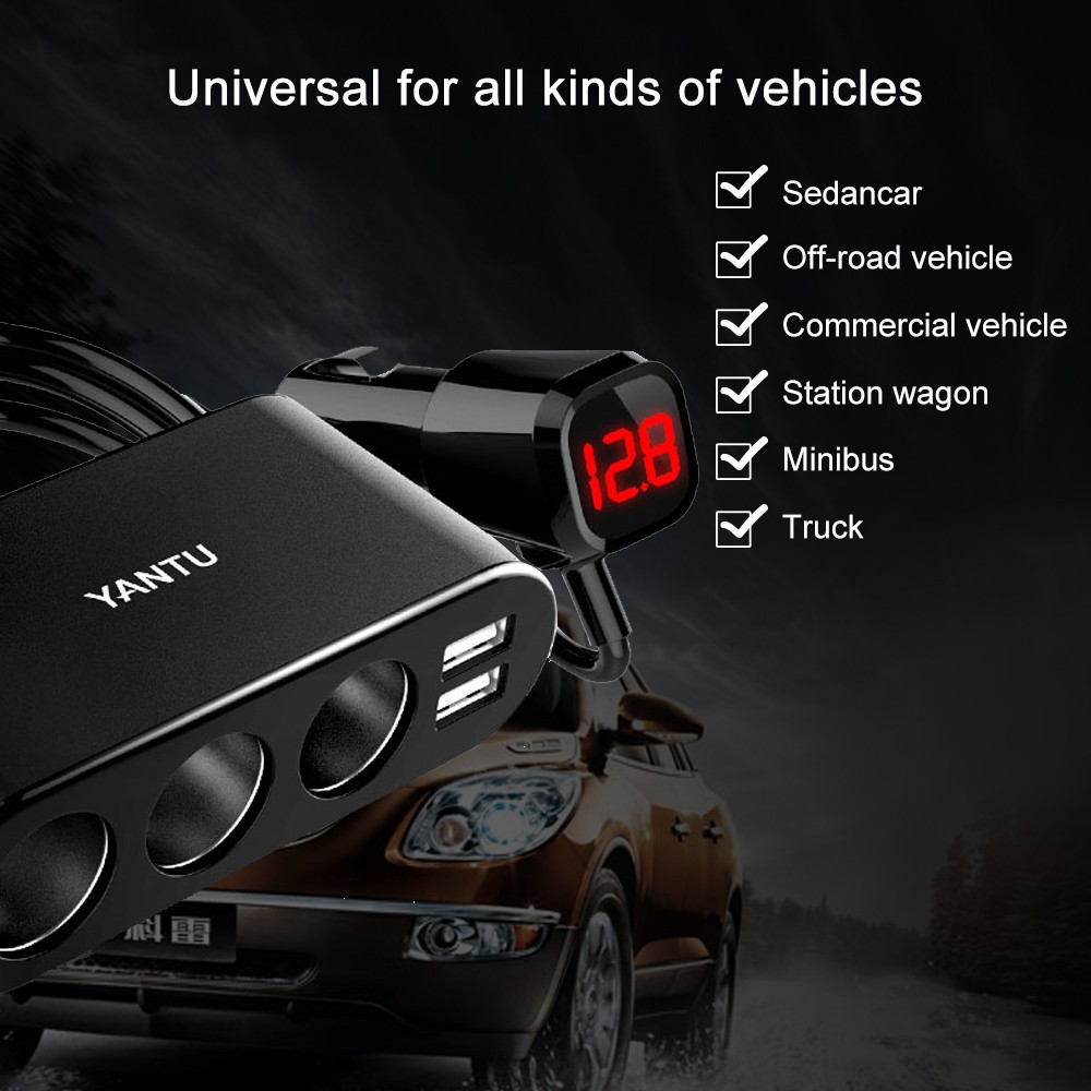 Car Dual Outlet Adapter