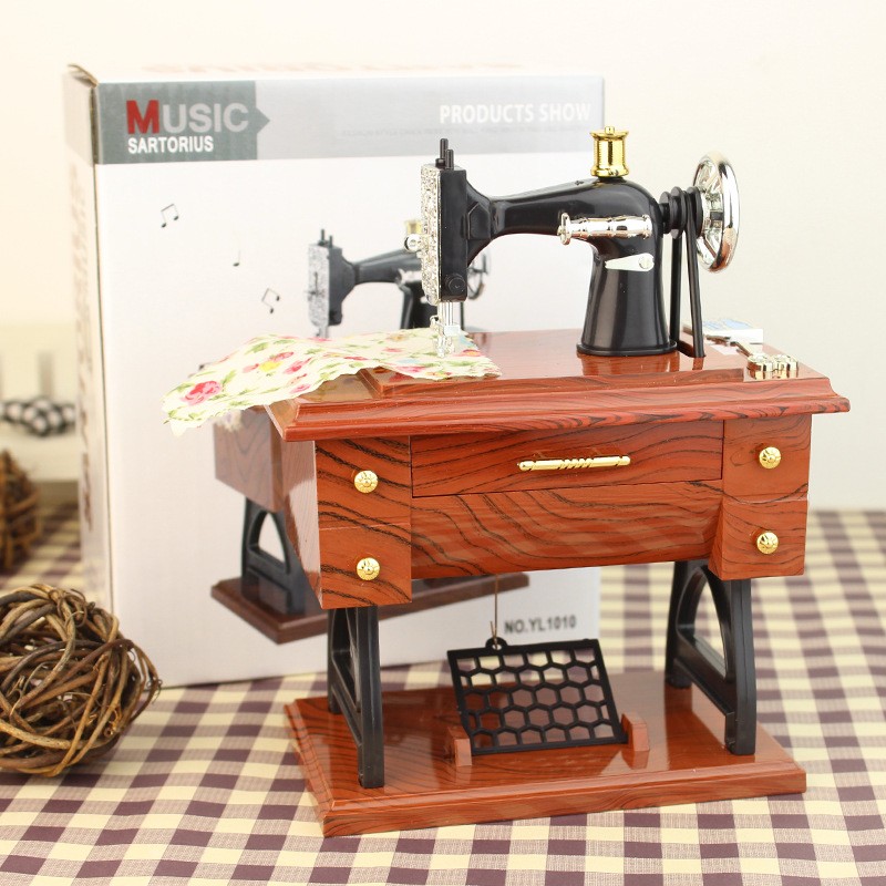 Sewing Machine-Shaped Music Box