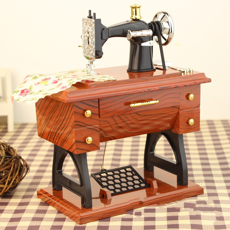 Sewing Machine-Shaped Music Box