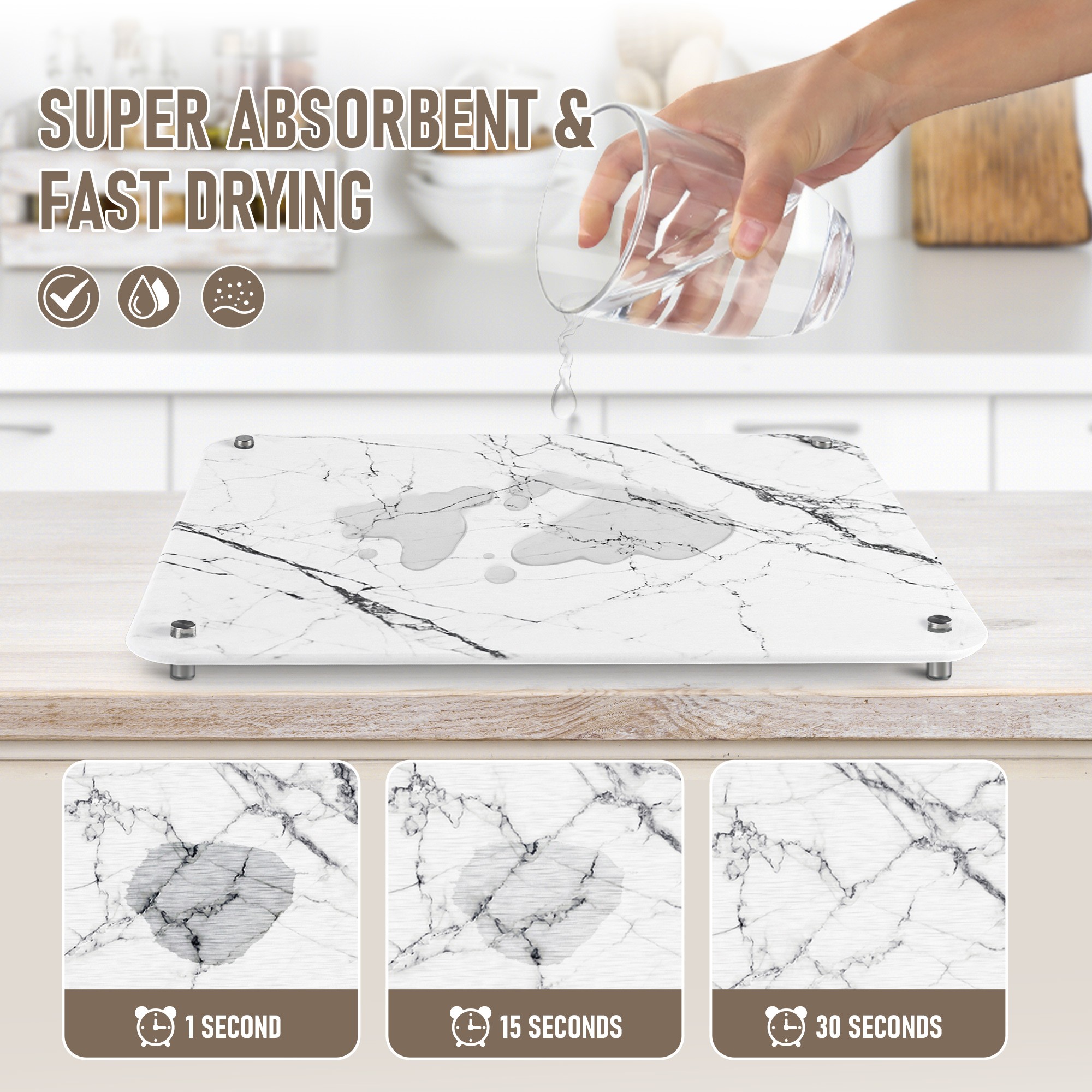 Stone Natural Dish Drying Mat