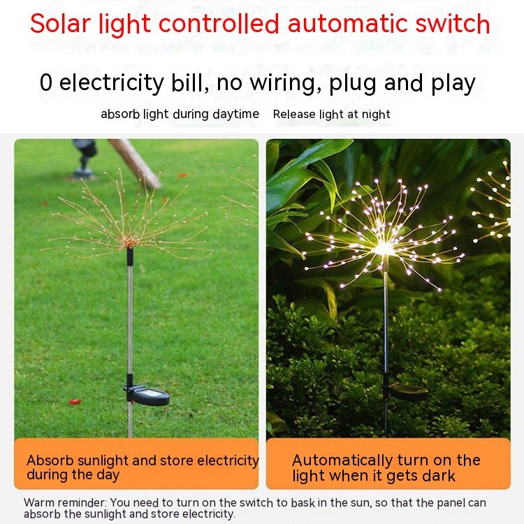 Solar Garden Fireworks Lamp