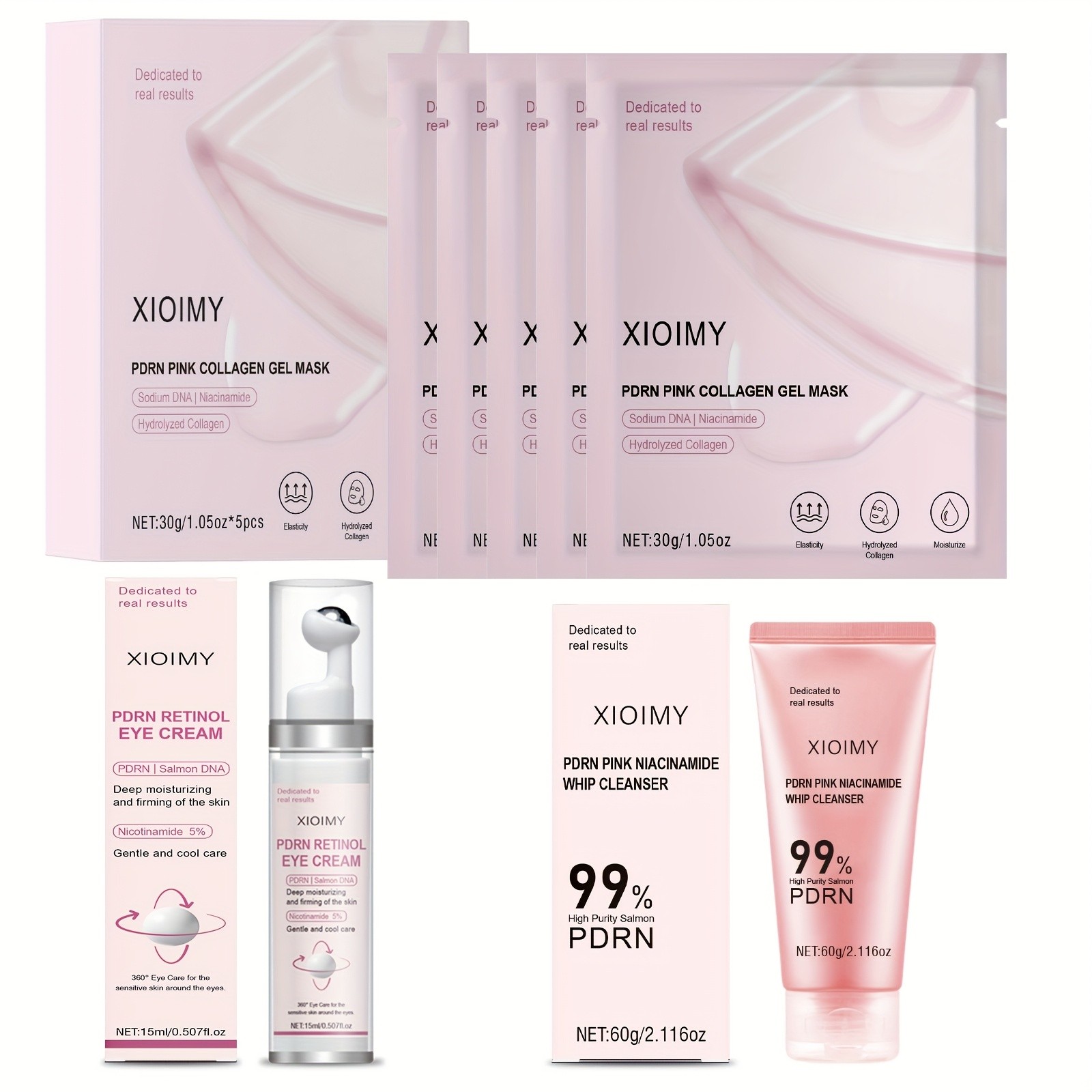XIOIMY PDRN Pink Collagen Skincare Set – Complete Repair, Firming & Radiance System