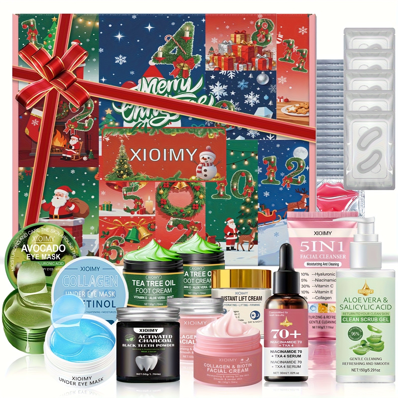 XIOIMY Christmas Skincare Advent Gift Set – 24 Days of Beauty, Care & Radiance