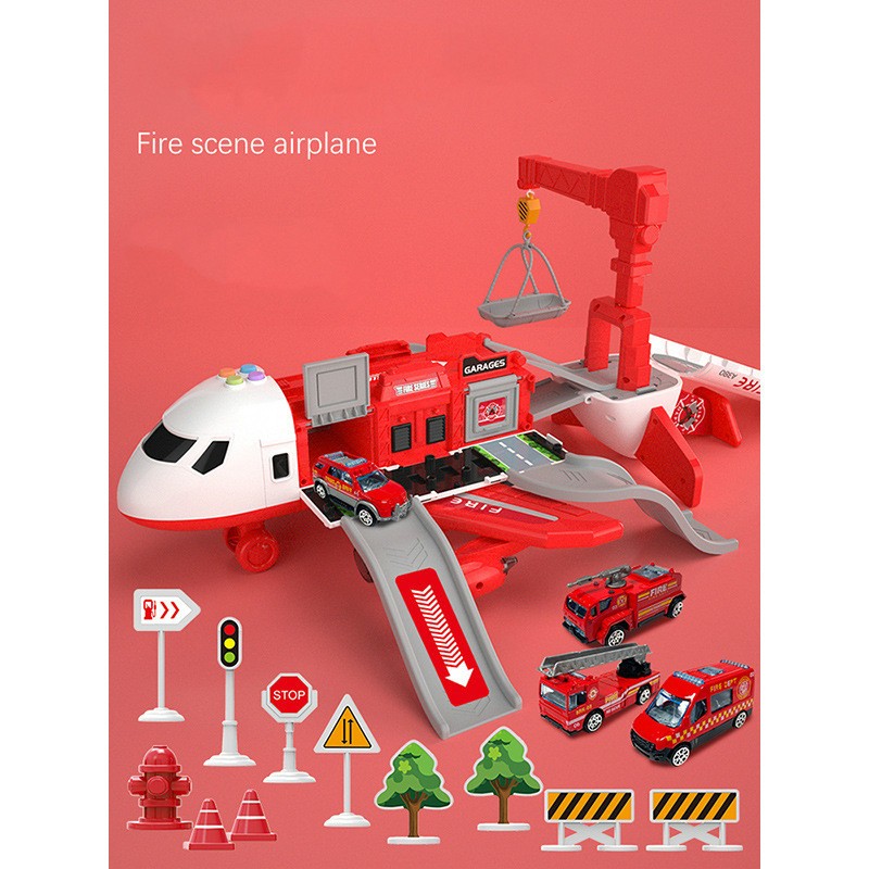 Transformable Airplane Transport Playset for Kids