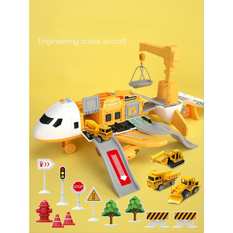 Transformable Airplane Transport Playset for Kids