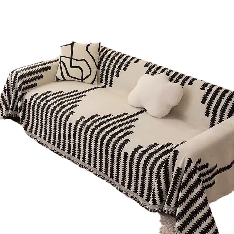 Cozy Chenille Retro Sofa Throw Cover