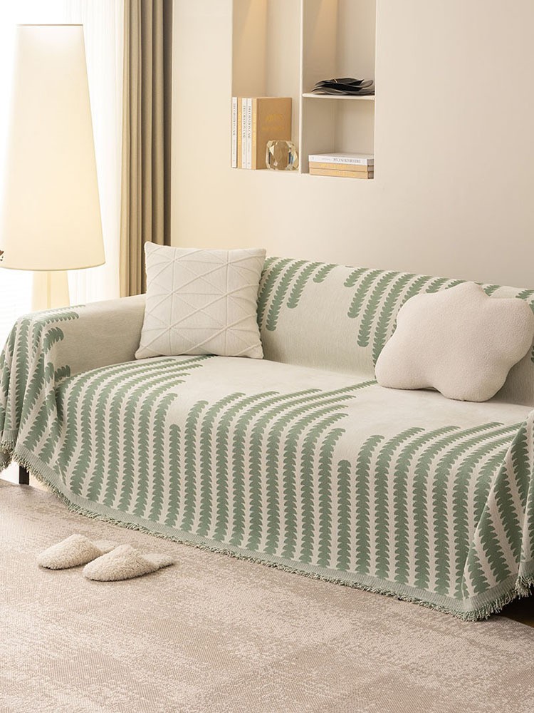 Cozy Chenille Retro Sofa Throw Cover
