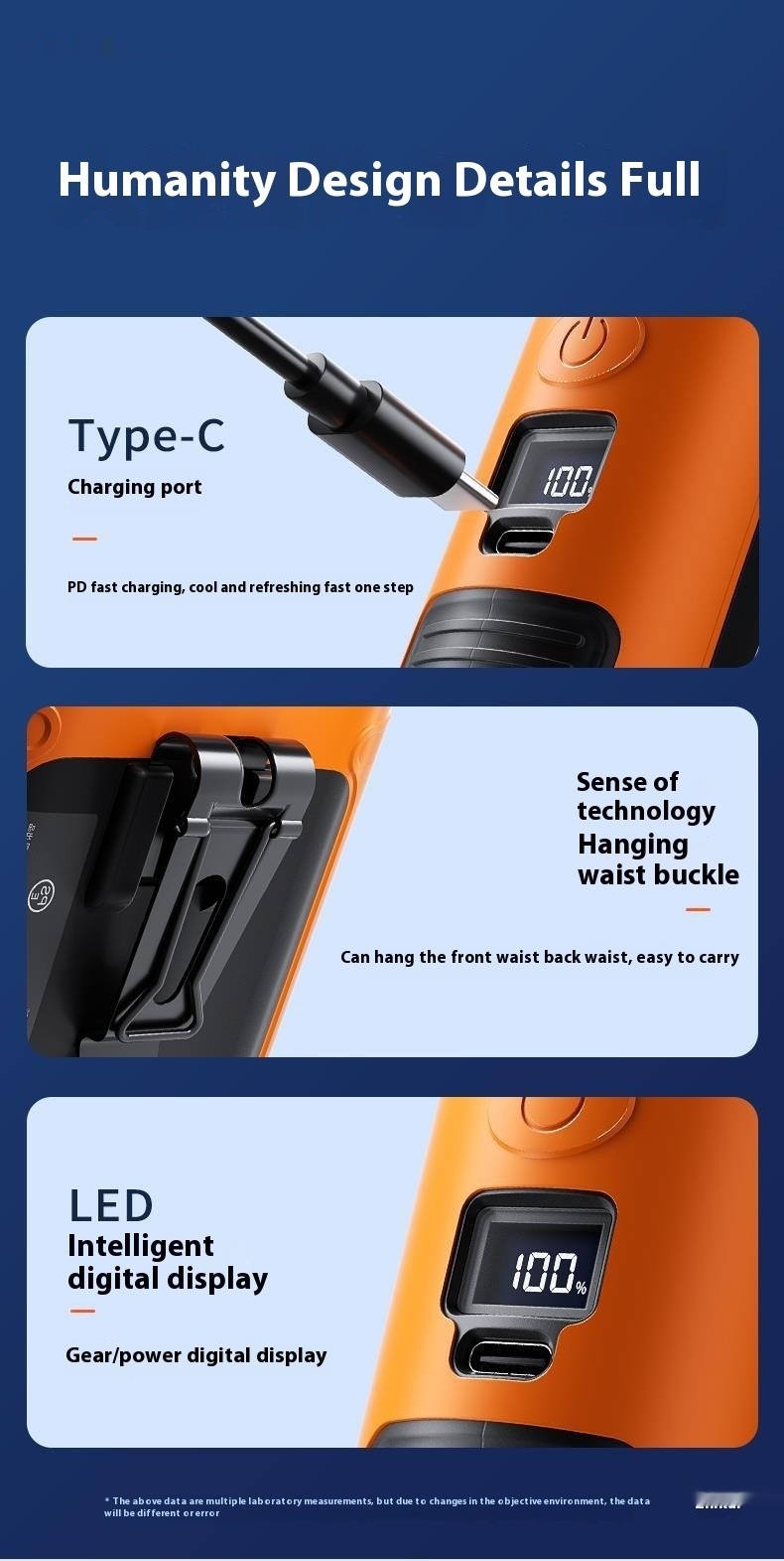 3-in-1 Waist Fan with Flashlight & Powerbank