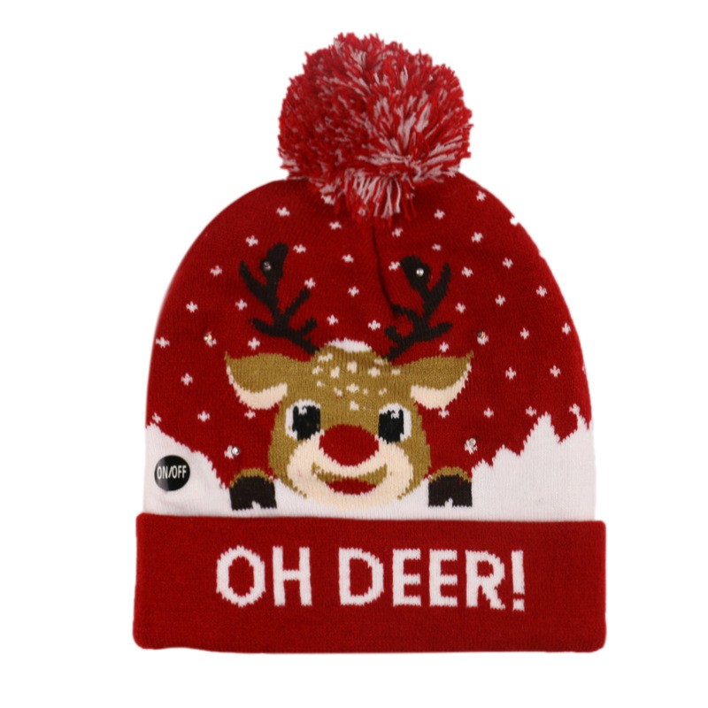 LED Christmas Knitted Hat