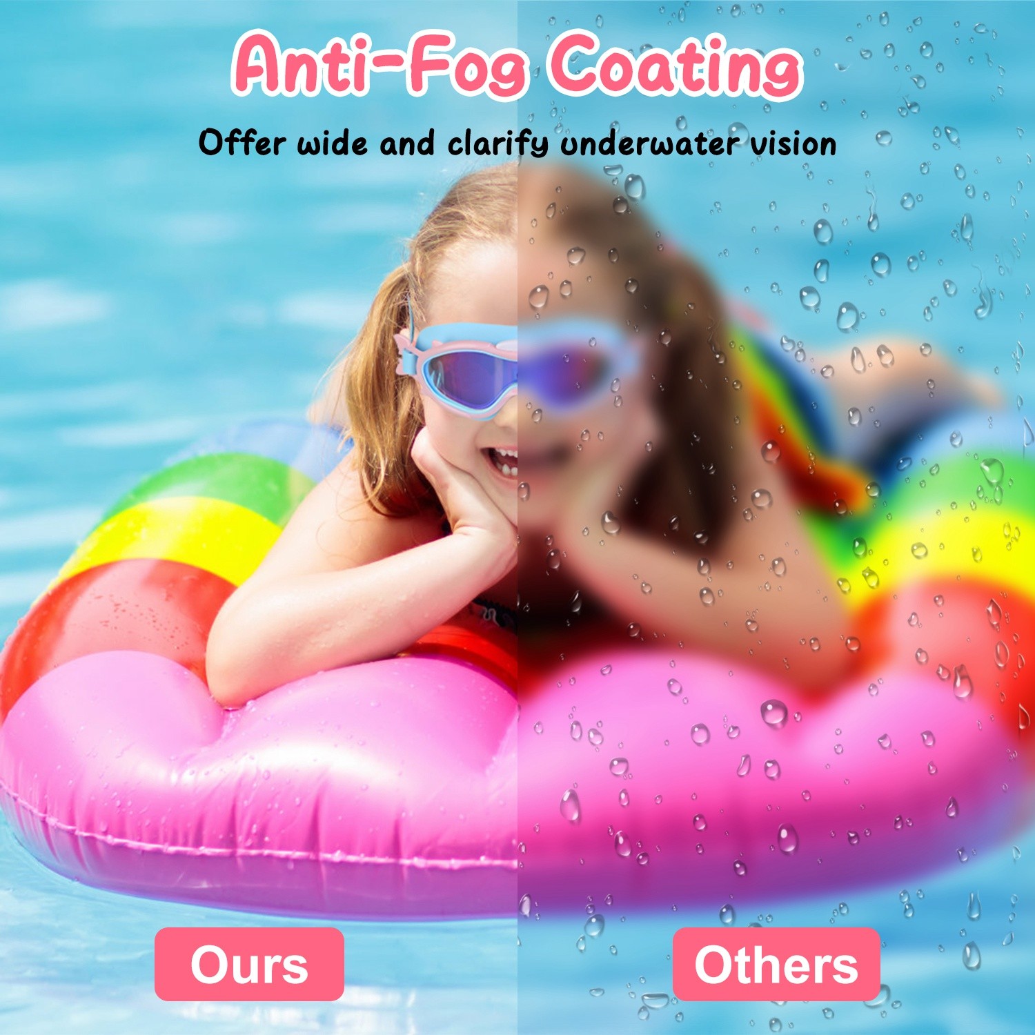 Kids Swim Goggles with Ear Plugs