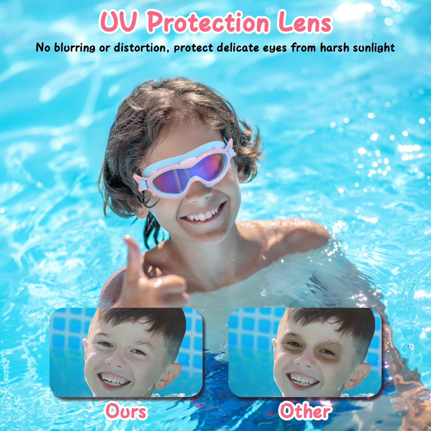 Kids Swim Goggles with Ear Plugs