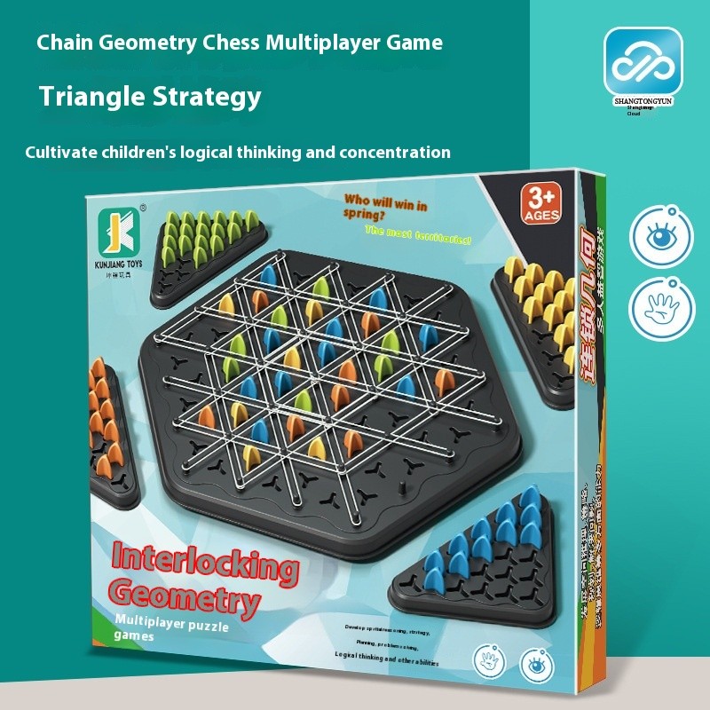 Triangle Chain Strategy Board Game