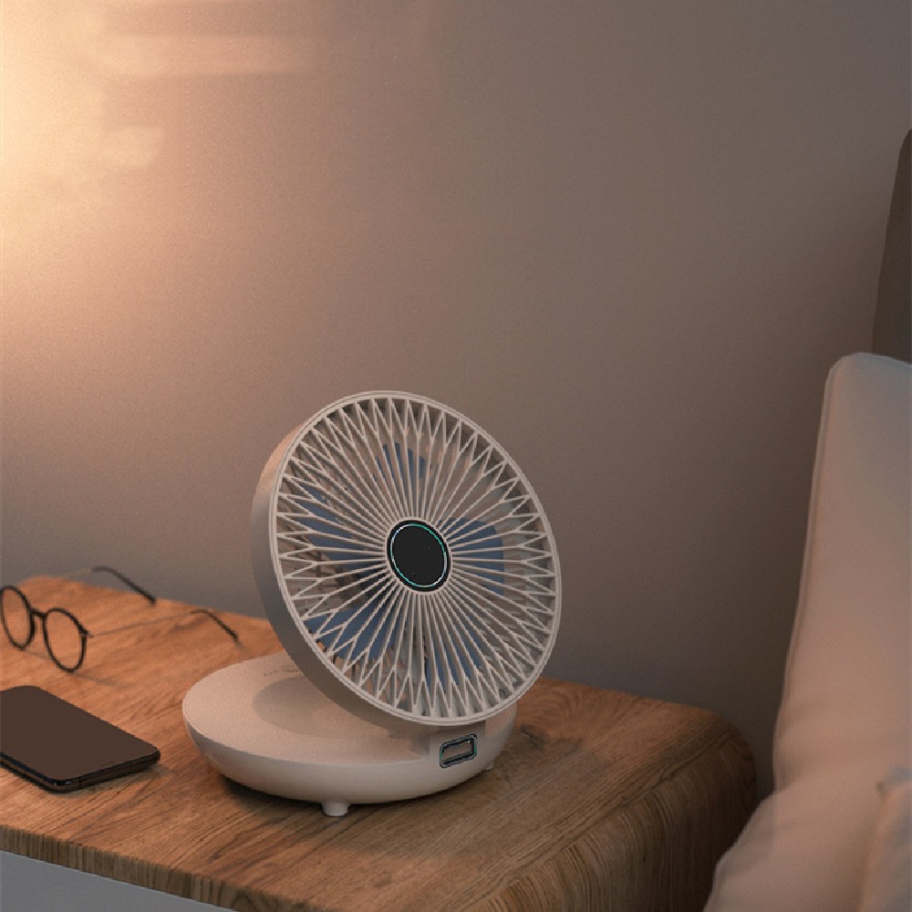 Wall-Mounted Fan with Night Light