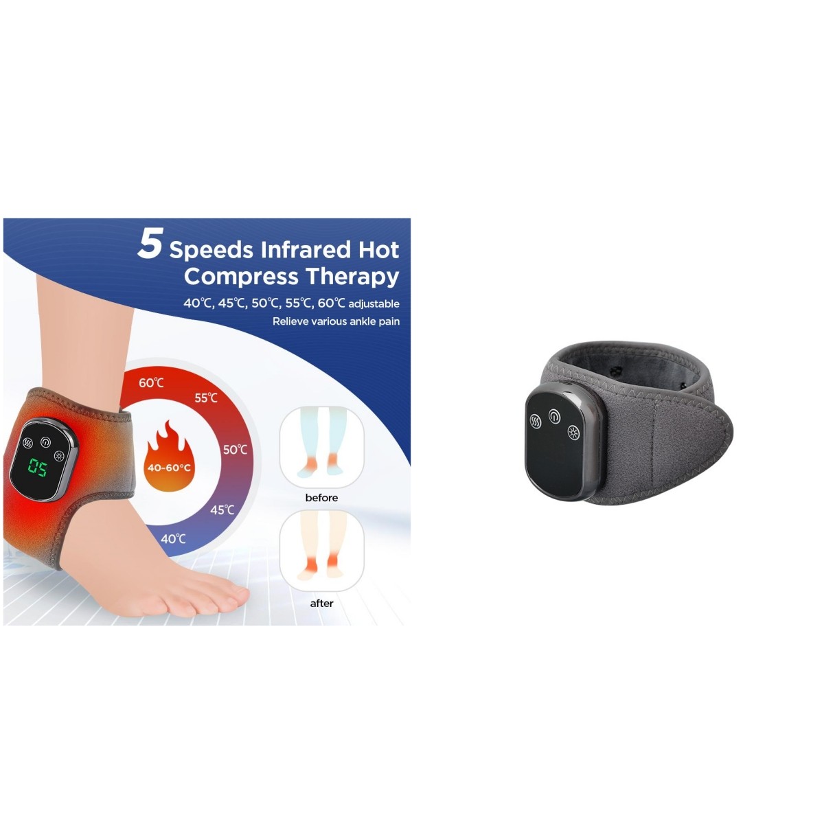 Cordless Ankle Massager with Heat