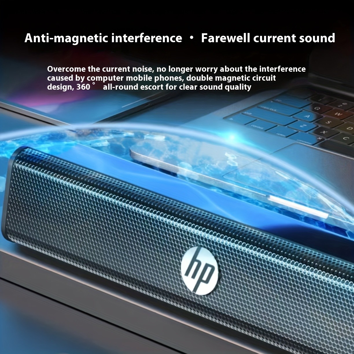 HP Laptop Speakers (Desktop Soundbar) — “Bring the Cinema Home” Sound for Laptops, PCs & Everyday Devices