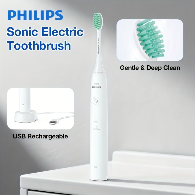 Philips Sonic Electric Toothbrush — Gentle & Deep Clean with USB Rechargeable Convenience