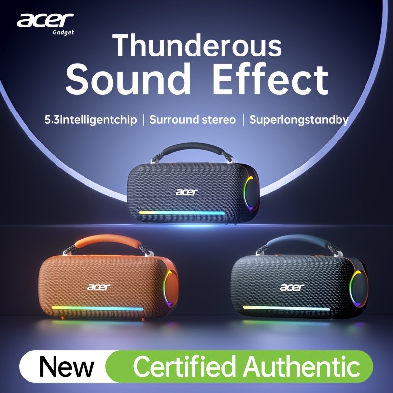 Acer Portable Bluetooth Speaker — Thunderous Sound Effect with Surround Stereo