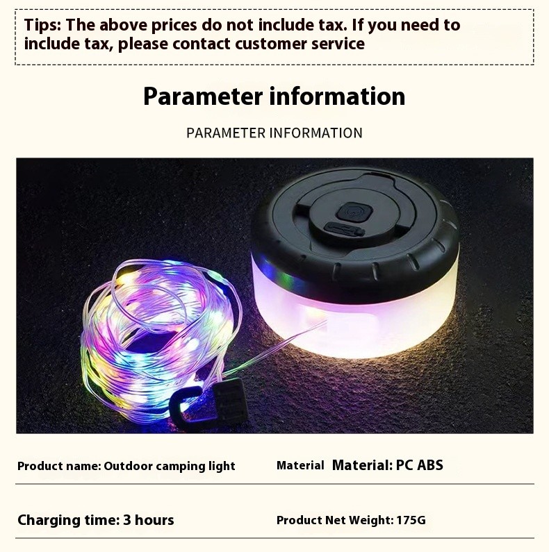 ✨4 in 1 LED Camping String Lights