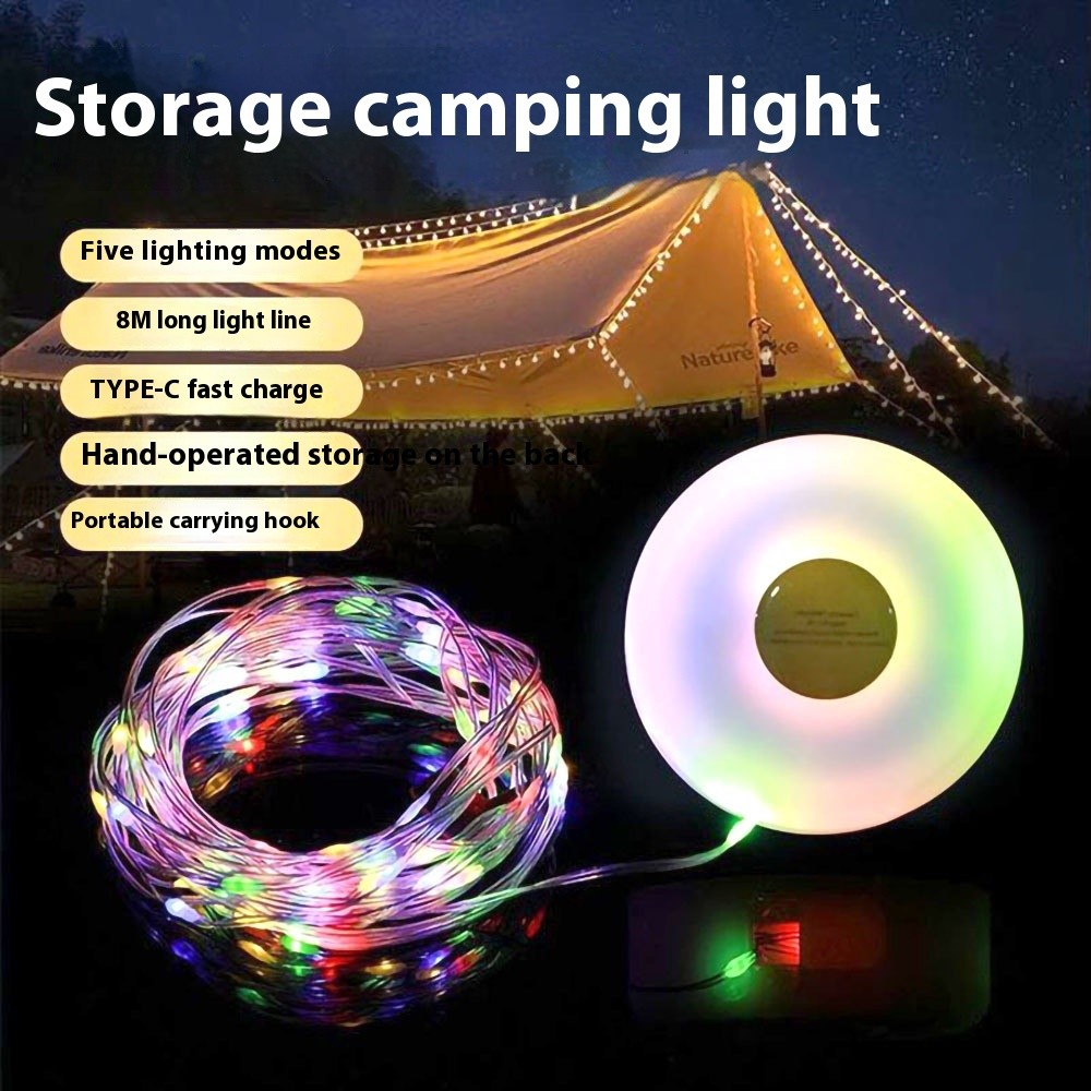 ✨4 in 1 LED Camping String Lights