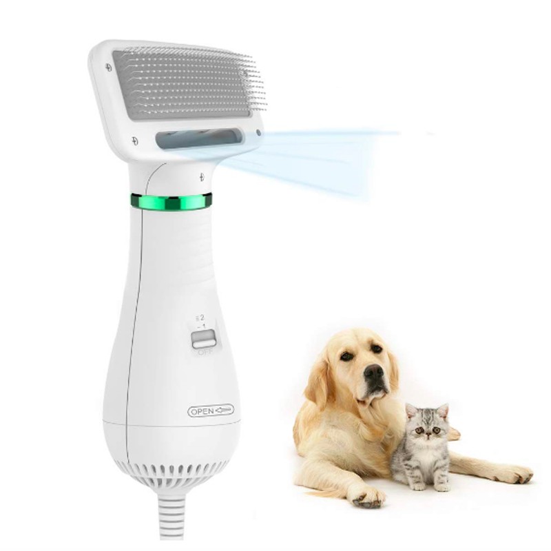 2 in 1 Pet Grooming Hair Dryer with Slicker Brush