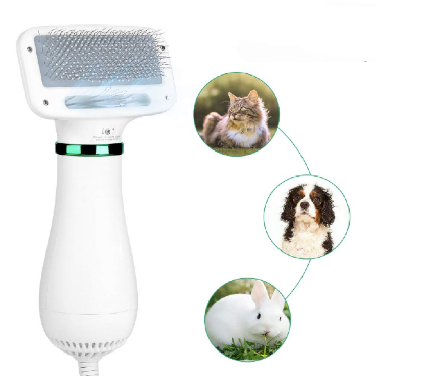 2 in 1 Pet Grooming Hair Dryer with Slicker Brush