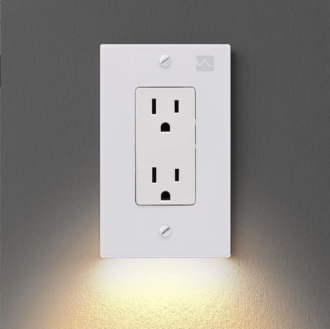Outlet Wall Plate With Led Night Lights