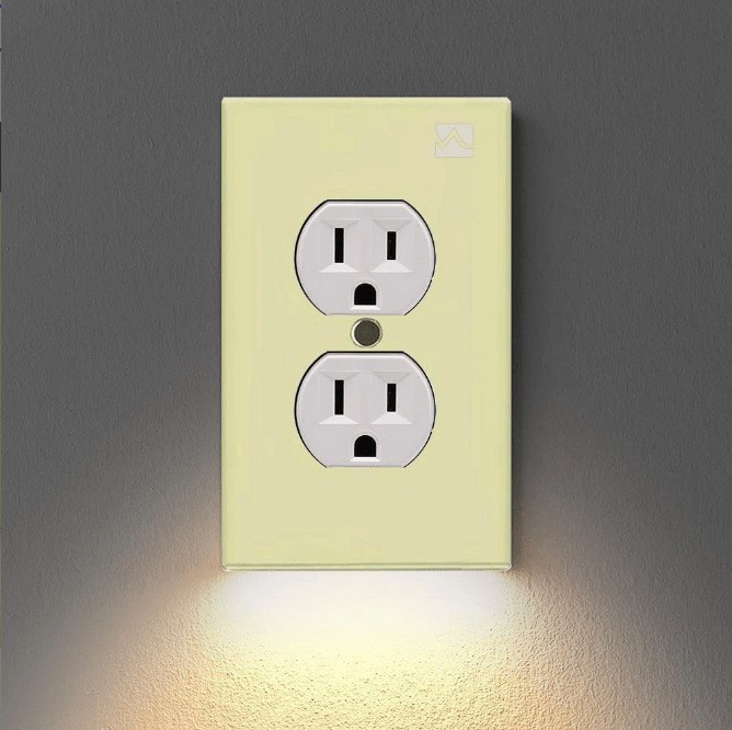 Outlet Wall Plate With Led Night Lights