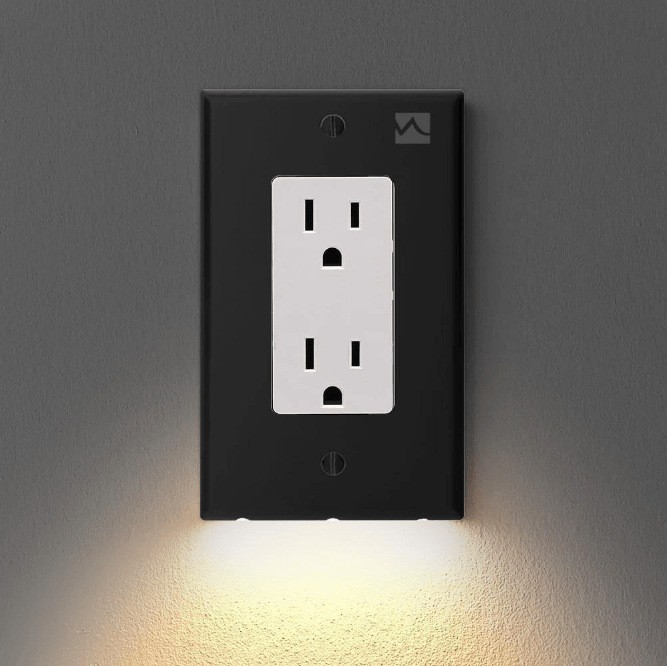 Outlet Wall Plate With Led Night Lights