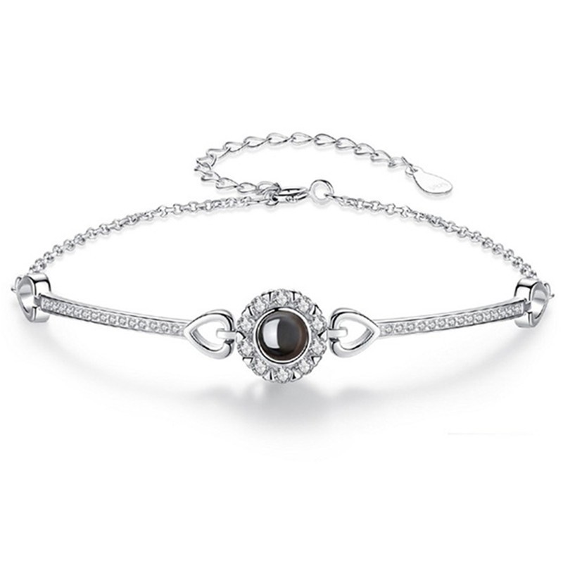Silver Angel Eye Sunflower “I Love You” Projection Bracelet