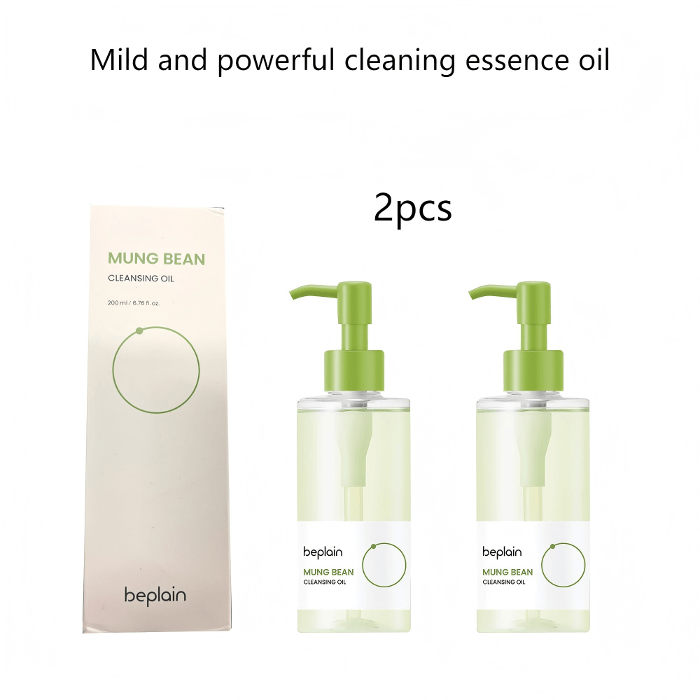 2 pcs beplain Mung Bean Cleansing Oil — All-in-One, Fragrance-Free, Non-Comedogenic Oil Cleanser