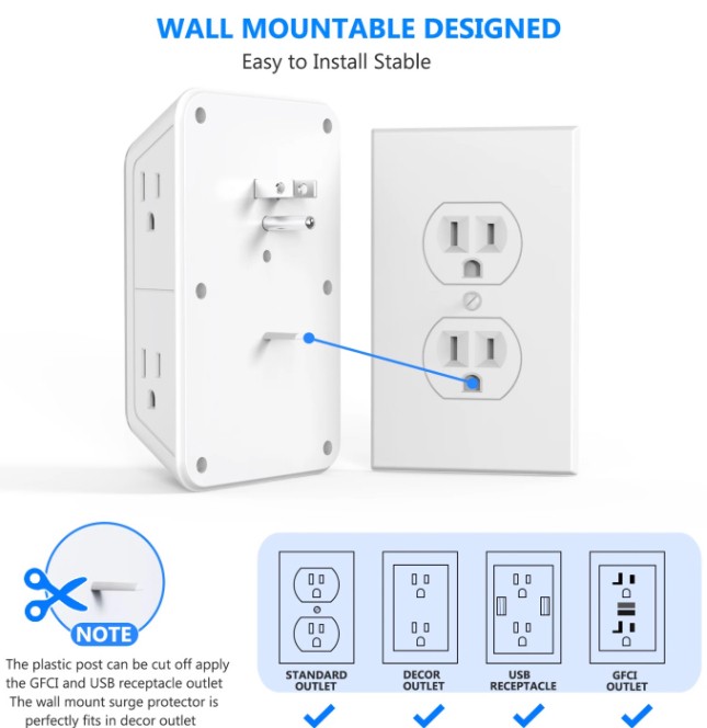 Multi Plug Outlet Surge Protector