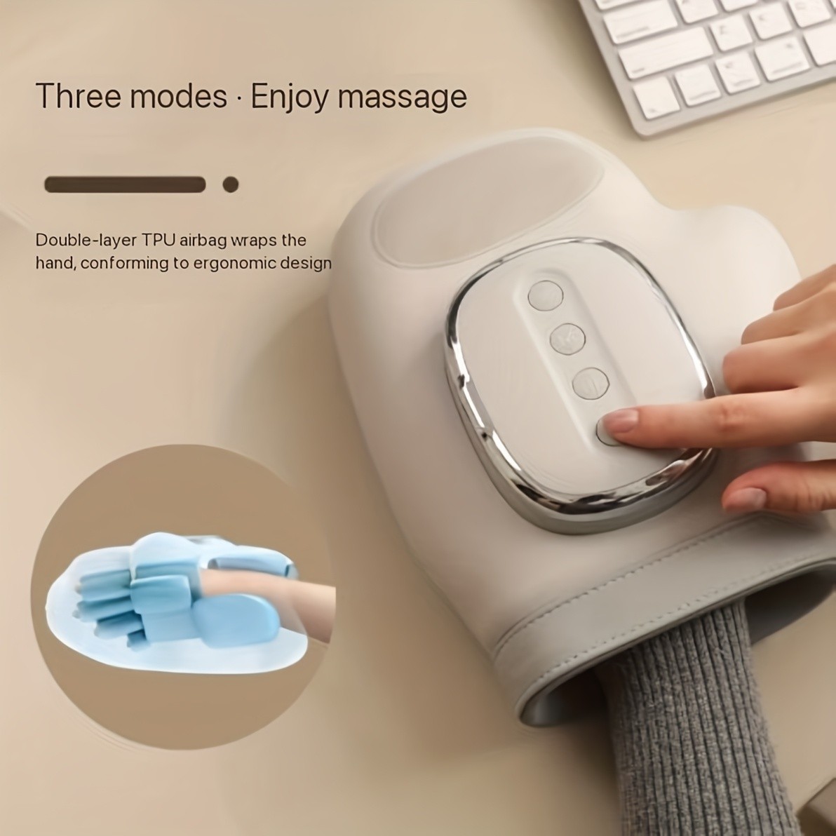 Portable Electric Hand Massager with Acupressure