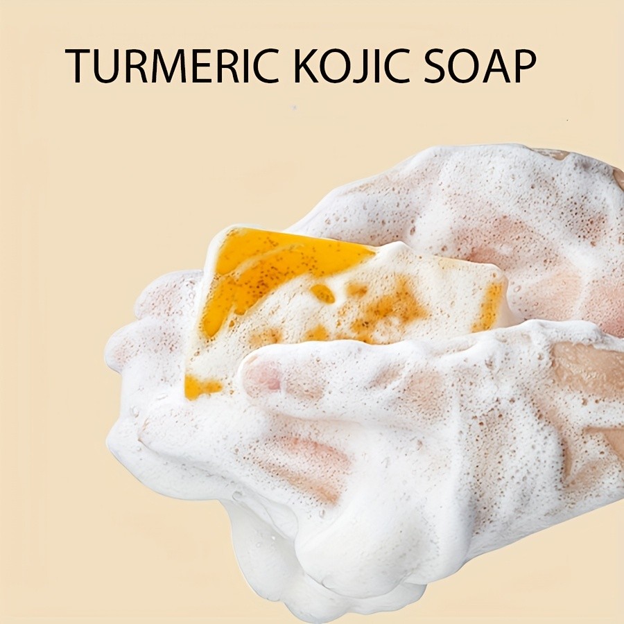 6 bars of Turmeric & Kojic Acid Face & Body Soap – Gentle Daily Cleansing with Natural Ingredients