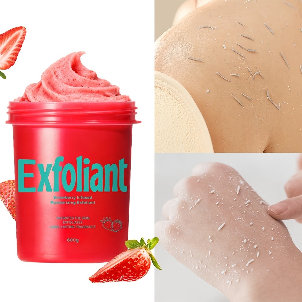 2 pcs Strawberry Infused Body Exfoliant – Smooth, Renew, and Glow