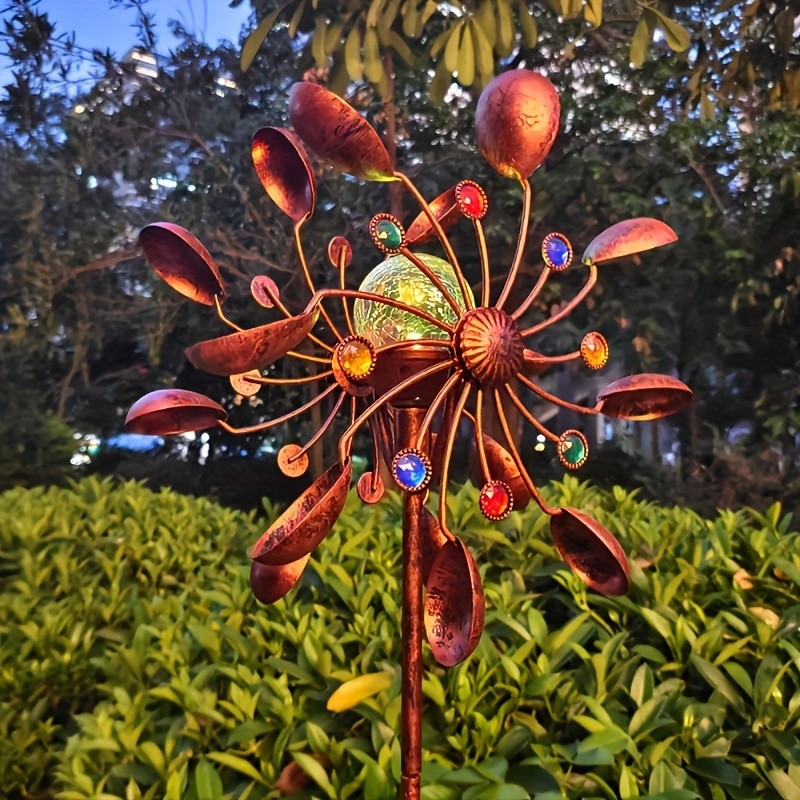 Solar-Powered Metal Wind Spinner