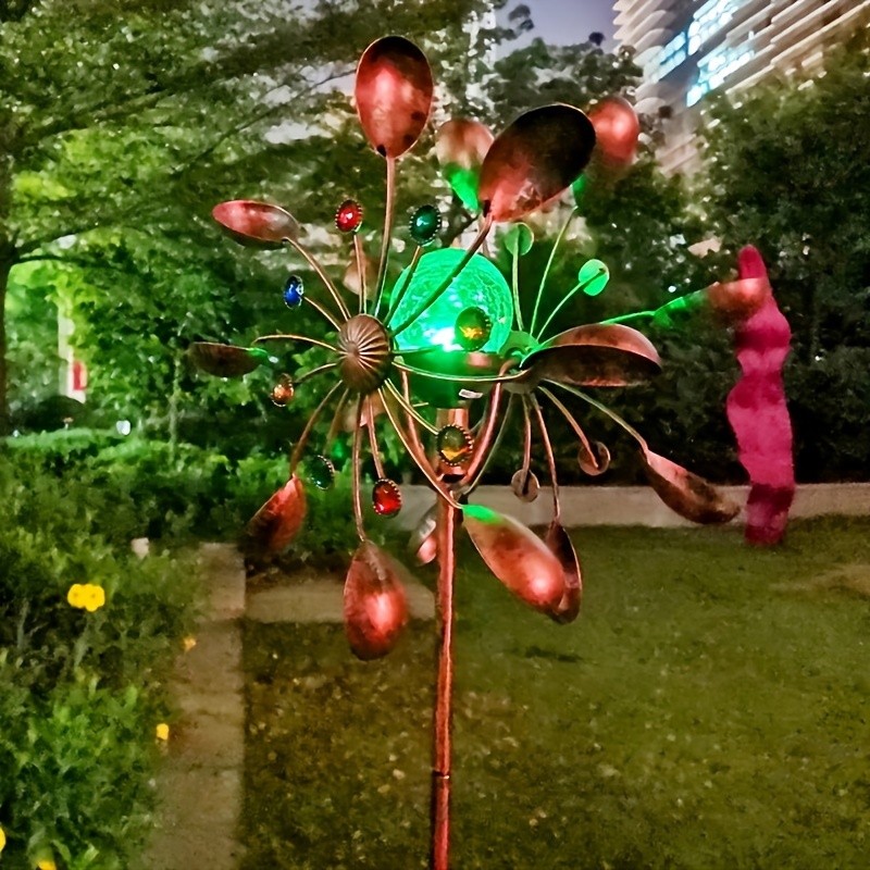 Solar-Powered Metal Wind Spinner