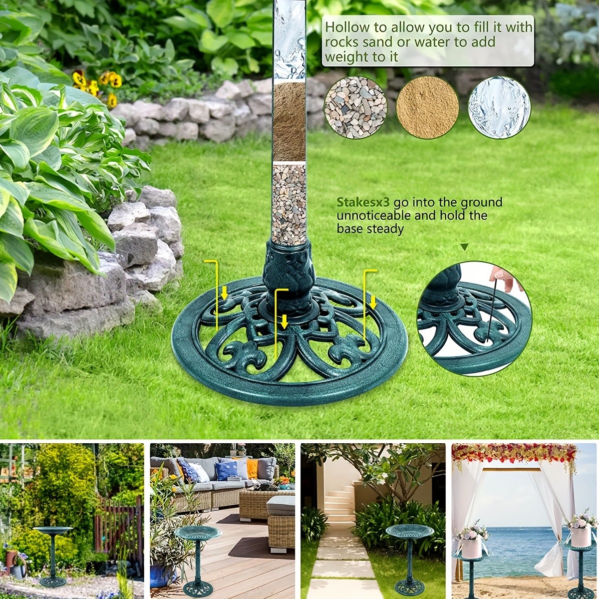 Outdoor Garden Bird Bath