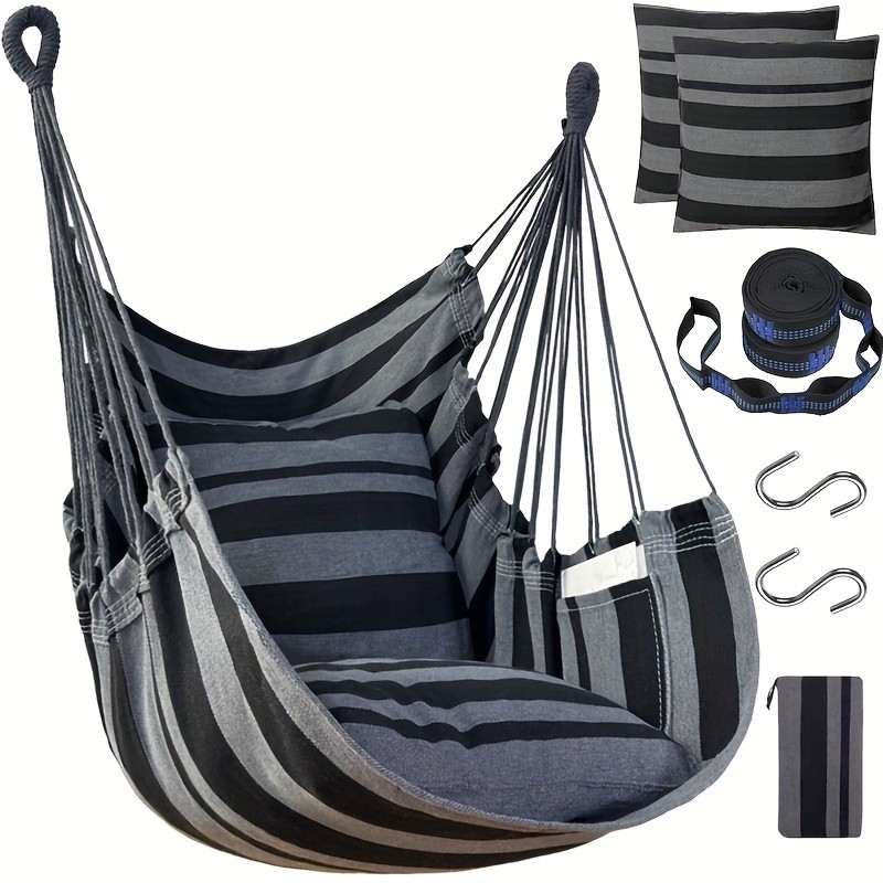 Hammock Chair Set – Complete Comfort System with Premium Straps & Cushions