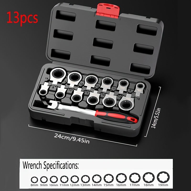 Interchangeable Head Ratchet Socket Wrench Set