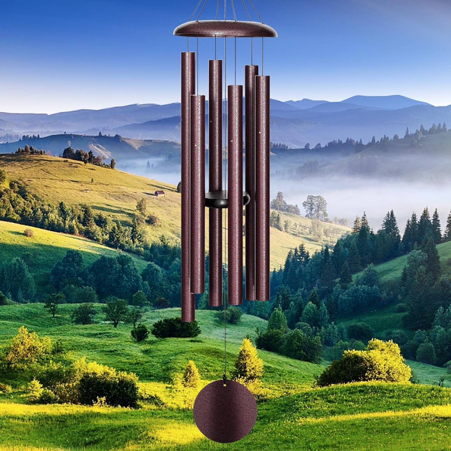 Large-Sized Blooming Red Wind Chime