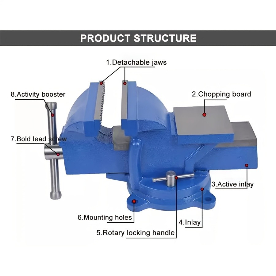 4-Inch Robust Bench Vice – Secure Grip. Reliable Control.