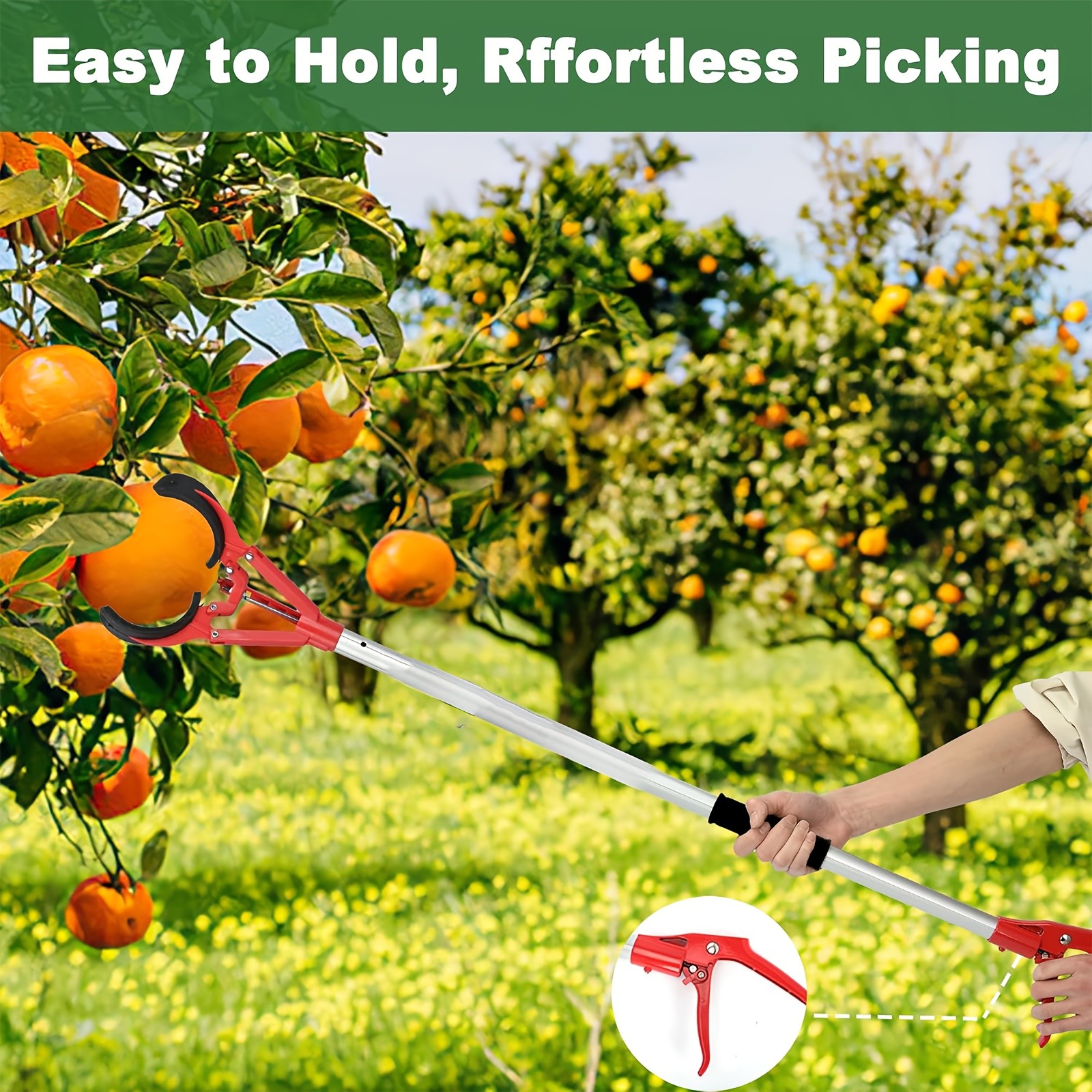 Tall Fruit Picker with Basket and Support Frame – Universal Type