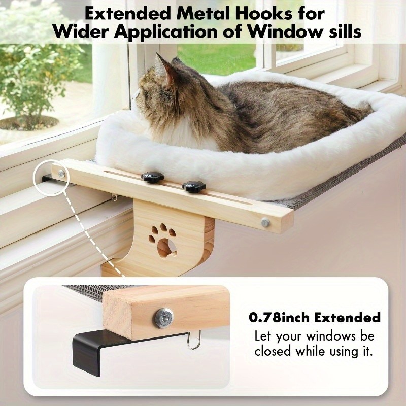 Adjustable Indoor Cat Hammock – Cat Window Perch