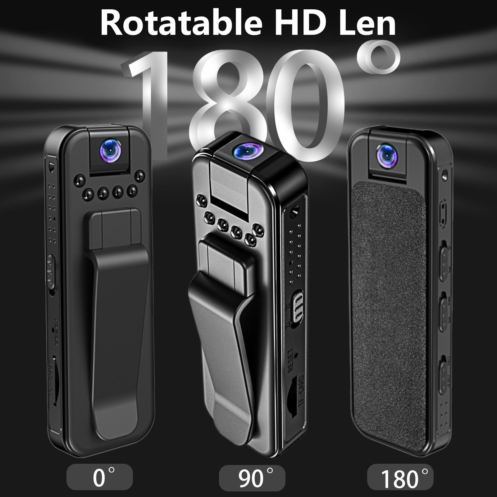 📷️HD 1080P Rechargeable Mini Body Camera With Night Vison&Rotating Lens📷️