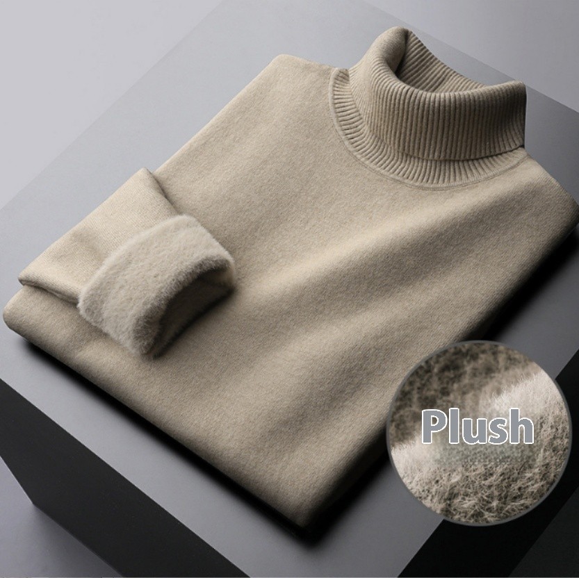 Winter Fleece Thick Knitted Bottoming Shirt