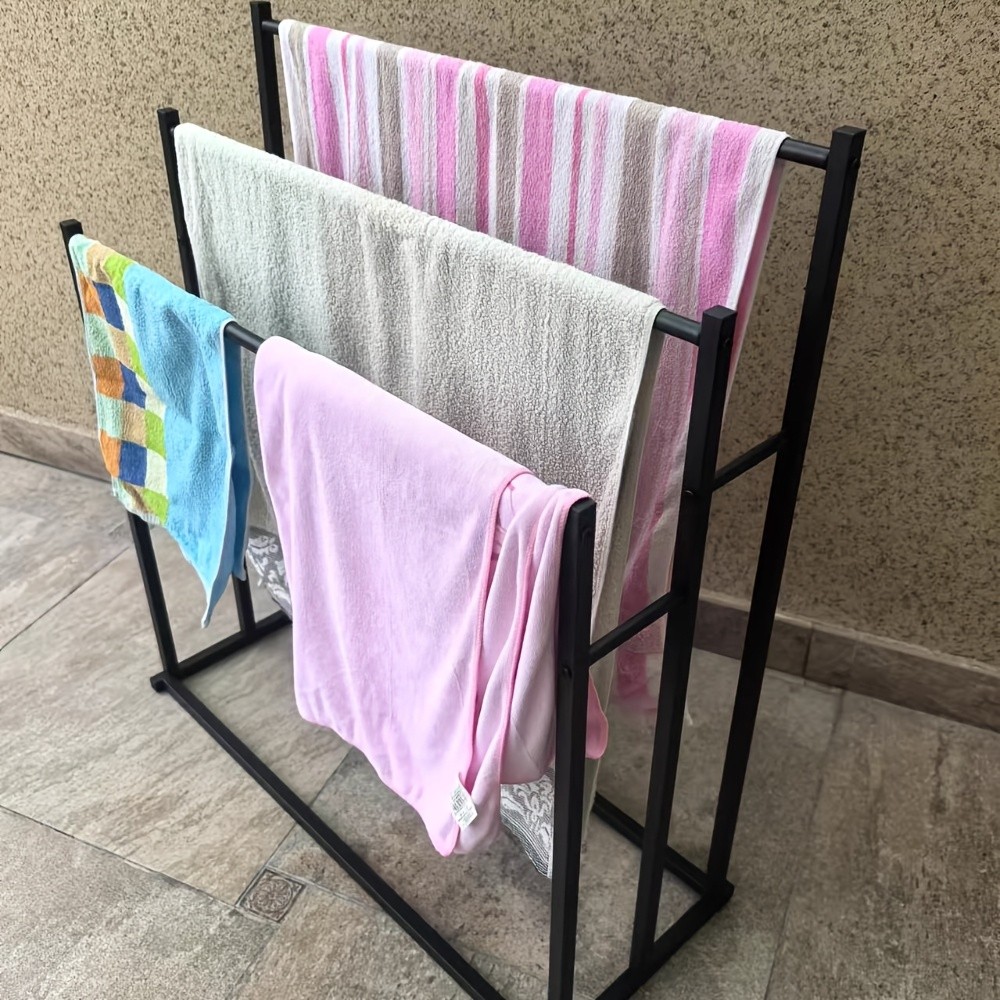 3-Tier Freestanding Towel Rack – Stable, Stylish, Space-Saving Storage