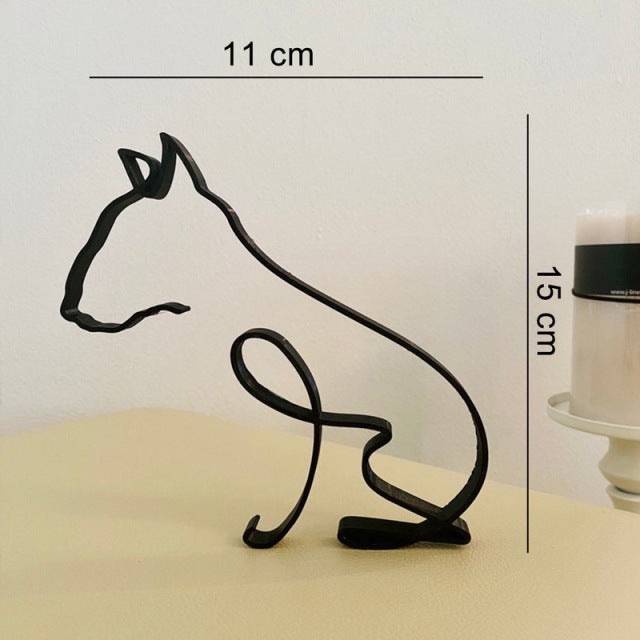 Dog Breed – Line Art Sculpture